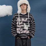 Stripe Puppy Graphic Knit