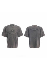 ビンテージウォッシュドリンクルドロゴTシャツ