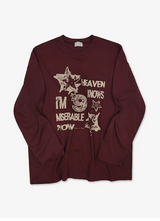 オッドビンテージプリンティドボクシー長袖Tシャツ