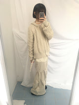 Two Way Cozy Textured Knit Hood