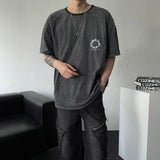 Rain Oval Lettering Short-Sleeved T-shirt (2 colors/36805)
