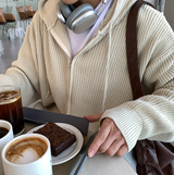 Cant Hachi Warm Knit Hooded Zip-Up