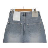 lobbed wide denim pants