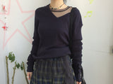see-through frill sleeveless