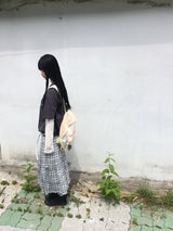 vintage two-tone backpack