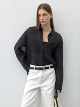 (BL-4313)ESSENTIAL MONA PLEATS SHIRT