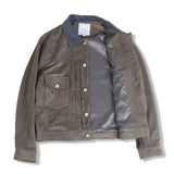 SUEDE TRUCKER JACKET Type2. CHARCOAL