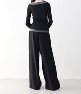 Charlotte Color Block Off-Layered T-shirt