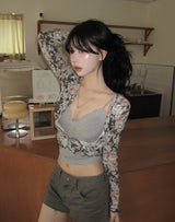Haze Flower Ruffle Cardigan