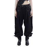 PINTUCK WIDE PANTS_BLACK
