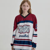 Maltese Line Graphic Mesh Jersey Long Sleeve T-Shirt