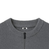 [Unisex] リザーブ2ウェイオーバーフィットジップニットカーディガン [グレー]