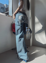 カーテルバックペイントバルーンデニムパンツ