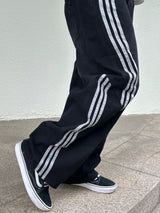 Wide triple track pants