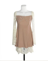 [ nude base ] nostalgia lace antique dress