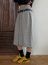 [Unisex] ベルト付きスウェットバミューダパンツ(3color)