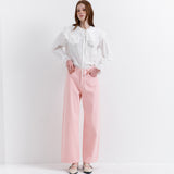 Over-dyeing Relax Pants Pink