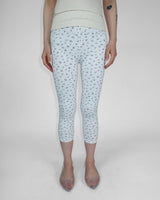 FLOWER BUTTON MIDI LEGGINGS