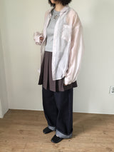 Odd see-through overfit shirt (3color)