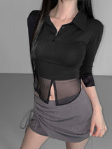 three-quarter mesh shirts (2 color)