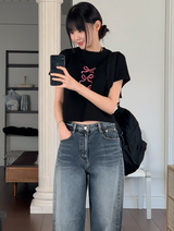 SP ウォッシングスリットデニムワイドパンツ