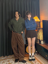 ハイネックハーフジップアップニット 5COLOR