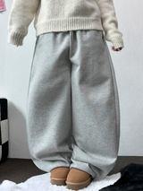 フリースピカブル ❤‍🔥M-XL❤Bベーシックワイドロングパンツユニセックス🩶2カラー