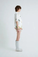 Leaf Satin Short Pants