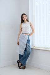 DOT LACE WRAP SKIRT