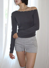 SQUARE STUD MINI SHORTS