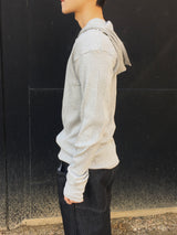 Yeezy Relax Fit Henley Neck Hoodie 4C