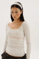 Azalea top - light gray