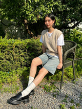 クラシックビンテージハーフレングスデニムパンツ code 18202