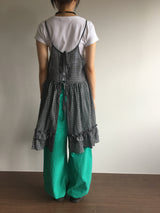 Backless plaid one-piece (2color)