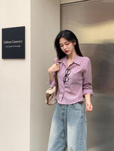 [MADE] Pippi, a slim checkered shirt blouse