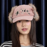 コーデュロイチェックアップリケトゥルーパーキャップ
