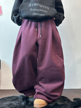 パラシュートツーピンタックバルーンロングワイドパンツ 🖤🩶💜🤎🩷5COLOR