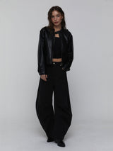 Leather Biker Jacket_Black