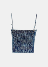 Vicky Denim Eyelet Top