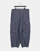 Senba string Wide Denim Cargo Pants