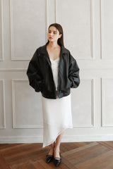 Lisha wrap long skirt (white)