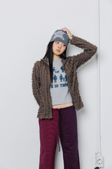 Twister Knit Beanie - Grey  