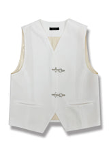 TR hanger loop Buckle vest (Ivory)