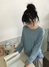 [unisex] Fides Stripe Over Fit Long Sleeve Tee