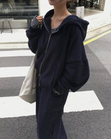 Code Oversized 2-Way Zip-Up Hoodie
