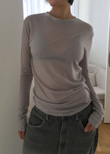 テンセル長袖Tシャツ