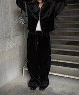 [Unisex] ベルベットミンクリベットバンディングパンツ
