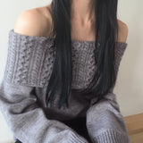 ウェックツイストオフショルダーニットセット
