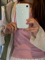 dot phonecase 半透明ドット柄ケース グリーン