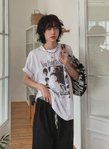 Happy picture printing short sleeve t-shirt